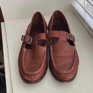 Everlane Women's Leather Mary Jane Loafers in Brown